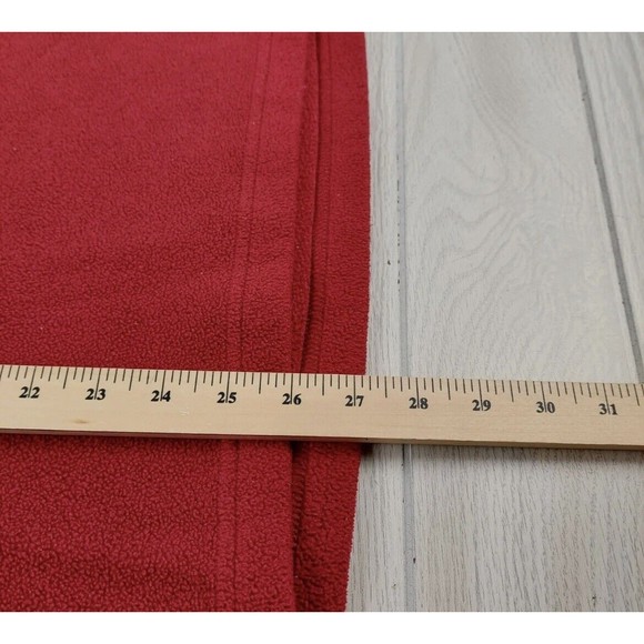 Columbia Sweater Mens Medium Red Pullover Camp Outdoor Fleece Adult 1/4 Zip - Picture 7 of 8